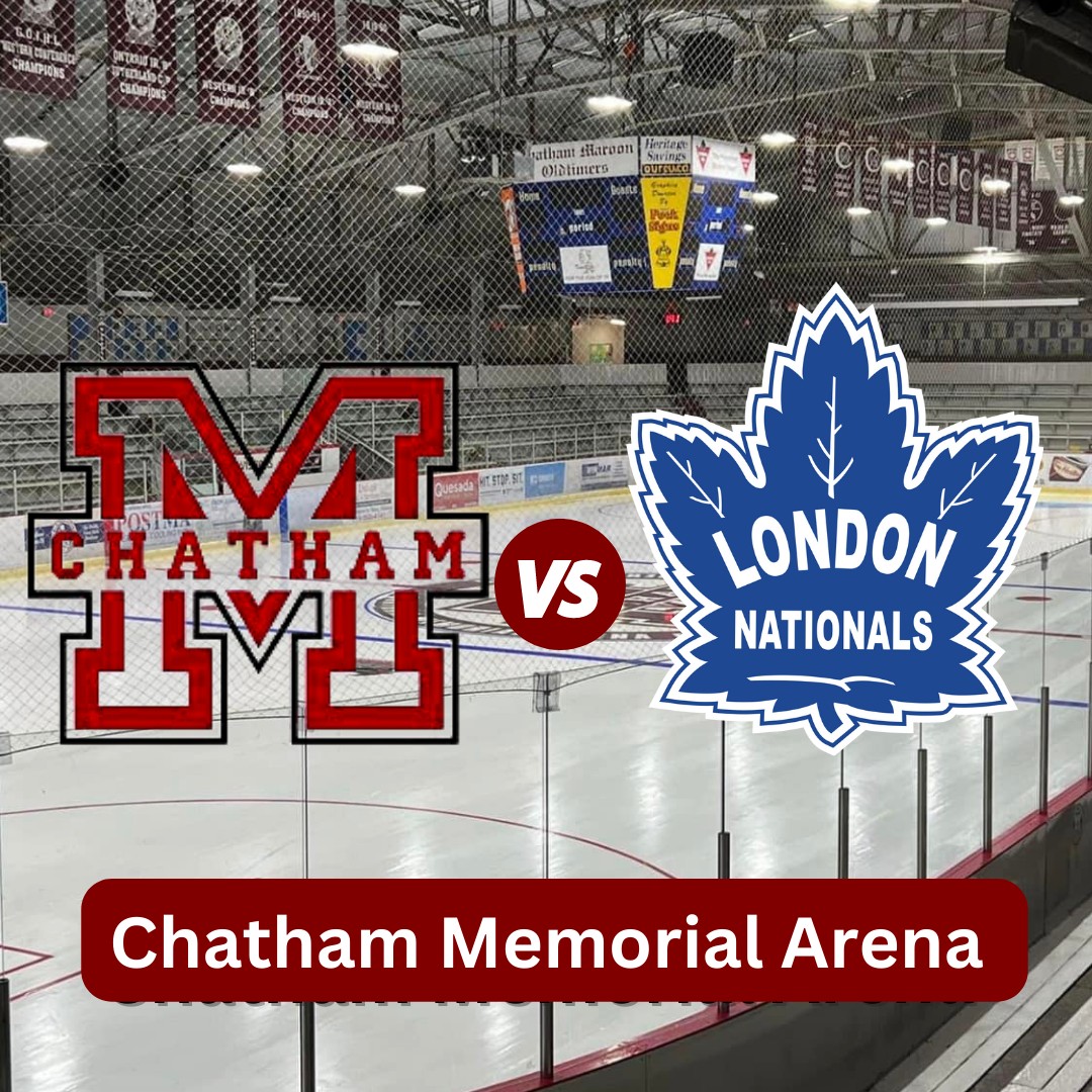 Maroonsgojhlho1's tweet photo. ITS GAME DAY
@Maroonsgojhlho1 vs @LondonNationals
Puck Drop 7pm, Chatham Memorial Arena
Don't forget it's Halloween and Pink the Rink. Wear your costumes! Wear pink to support Breast Cancer Awareness.
Watch Live @MyHockeyTV if you can't make it out!
#GoChathamGo #GOJHL https://t.co/7NJ2s2LBpo