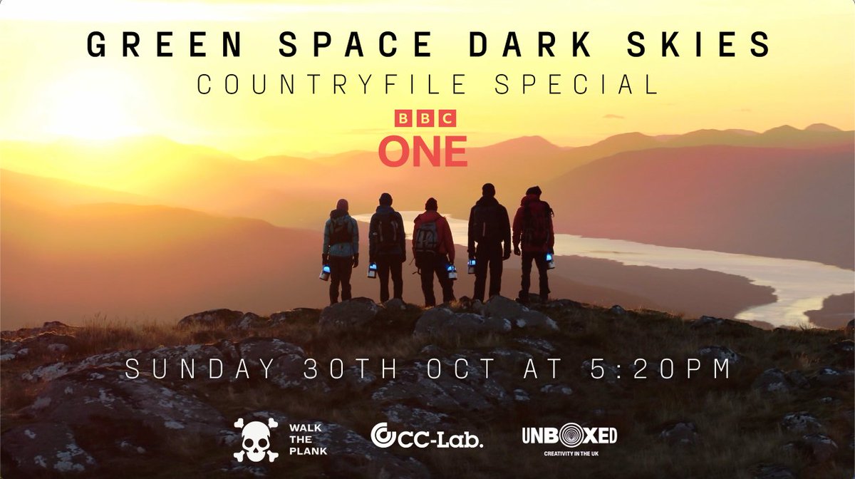 🚨 This is your three hour warning! Let the @BBCCountryfile team take you behind the scenes of #GreenSpaceDarkSkies & watch our Finale film for the first time featuring our events at Scafell Pike, Ben Nevis, Snowdon & Slieve Donard. Tune in today at 5:20pm on @BBCOne! ⛰️⛰️⛰️⛰️