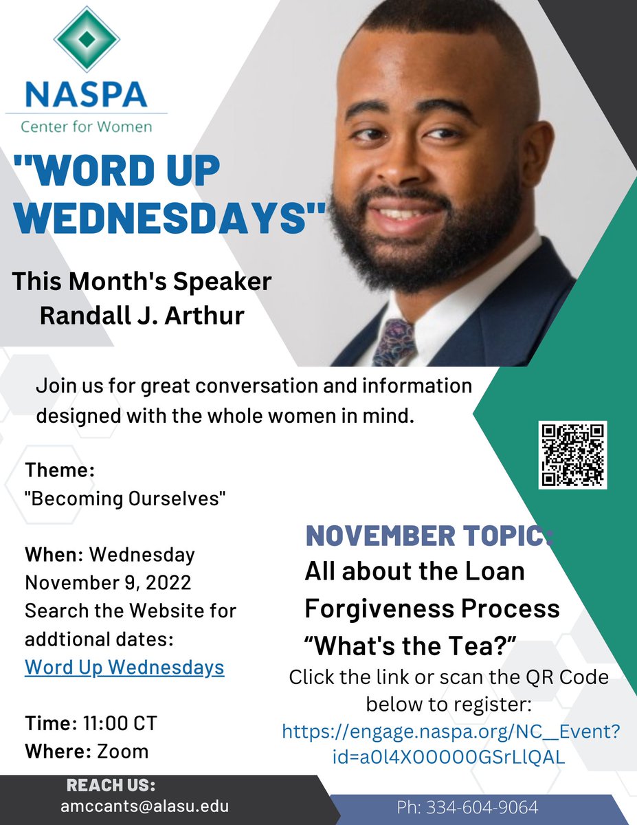 NASPA_CFW's tweet photo. Join us for great conversation and information designed with the whole women in mind. This month's topic Is all about the PSLF. Click the link below to register:
 https://t.co/HF5UqOwiFm https://t.co/4PcEdQQI3L