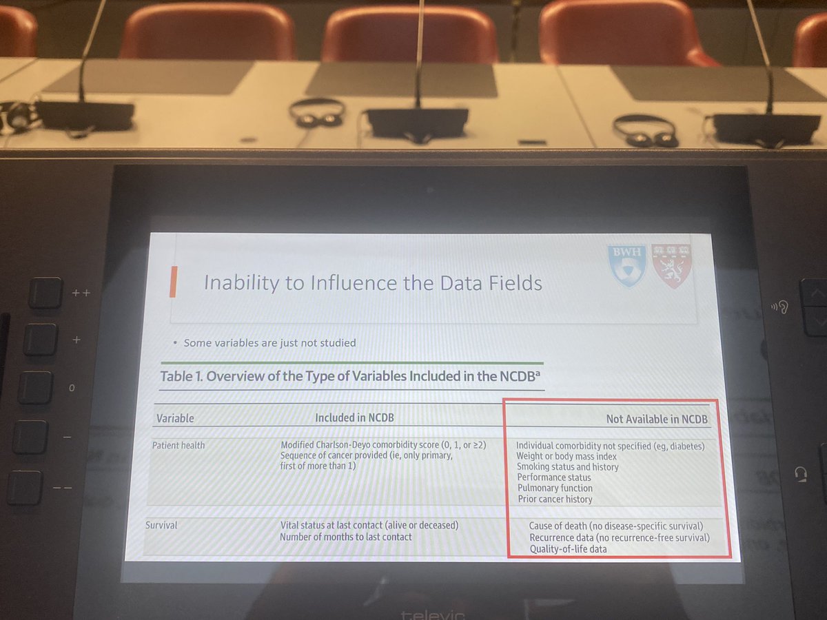 <a href="/NienkedeGlas/">Nienke de Glas</a> <a href="/JaklitschMD/">Mike Jaklitsch, MD</a> was really coming at large databases… the fact that data from many pts were collected doesn’t guarantee about the quality of those data. Prospective research is still the way to pursue answers <a href="/SaurNicole/">Nicole M Saur, MD</a> <a href="/SIOGorg/">SIOG</a> <a href="/nicolobattisti/">Nicolò Battisti, MD</a>