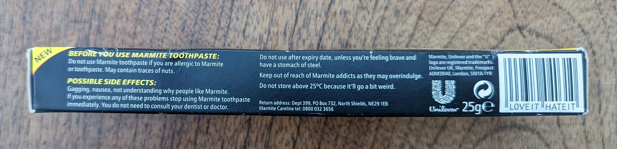 Devchef1's tweet photo. @marmite remember this crazy idea you guys had 😂😂😂😂 "Possible side effects : Gagging and Nausea" 😂😂😂 https://t.co/WGYyIcj04Y