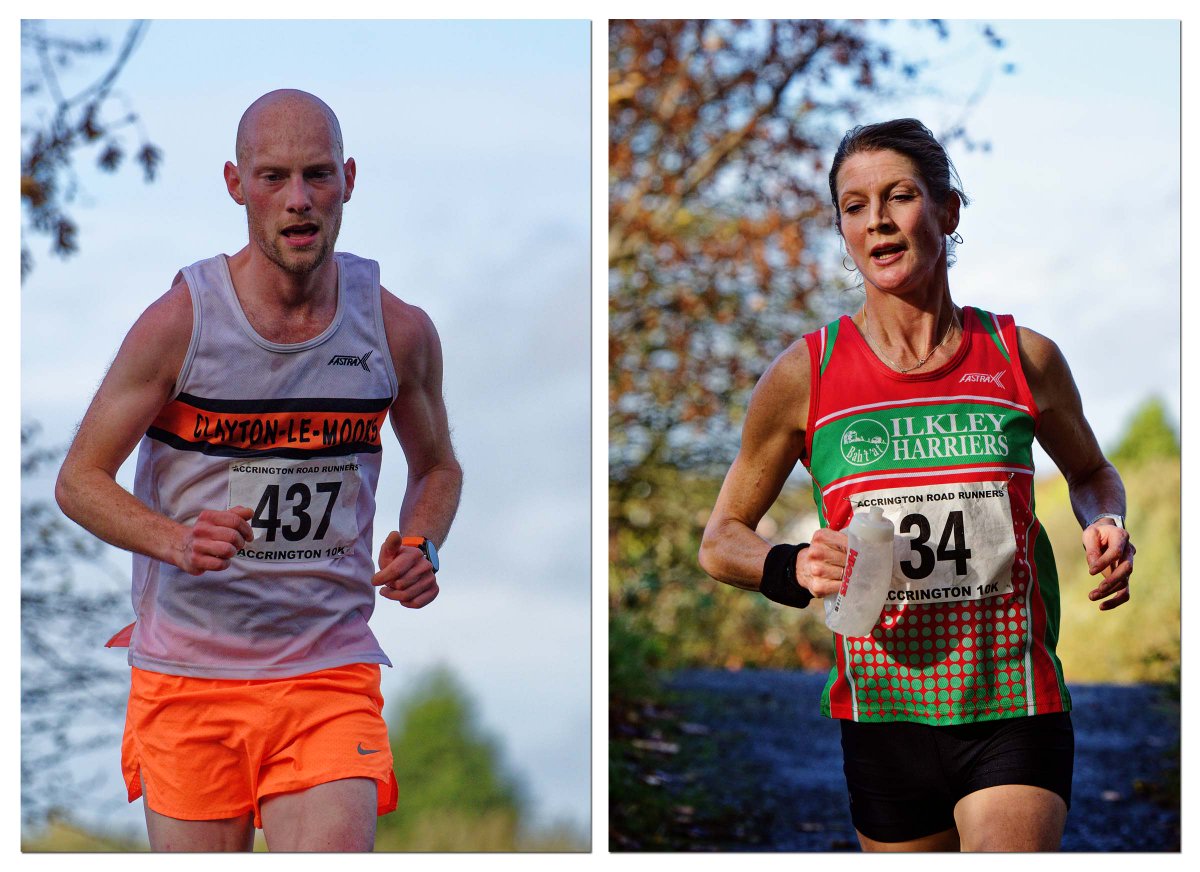Winning male and female at <a href="/Accrington10K/">Accrington 10K</a> today <a href="/ClaytonleMoors/">Clayton-le-Moors</a> <a href="/IlkleyHarriers/">Ilkley Harriers</a> <a href="/AthleticsWeekly/">AW</a> #running #racing #10K