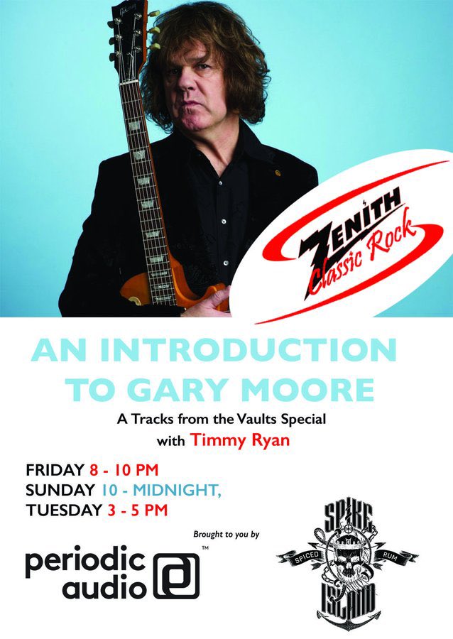 The blues and rock genius #GaryMoore. Another chance to hear the 2 hour tribute to the Belfast legend on Zenith Classic Rock. Listen via Alexa, MyTuner or GetMeRadio. @ZenithCR @periodicaudio @SpikeIslandRum #blues #classicrock #guitar