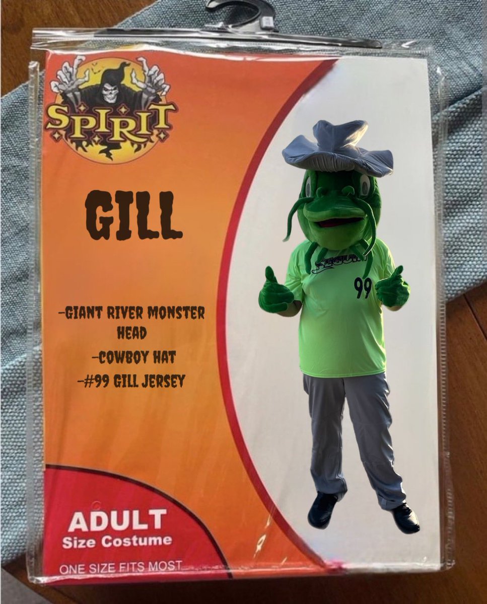 saRIVERMONSTERS's tweet image. The TCLs favorite mascot guaranteed to win your costume contest🎃👻

#Gill #Halloween