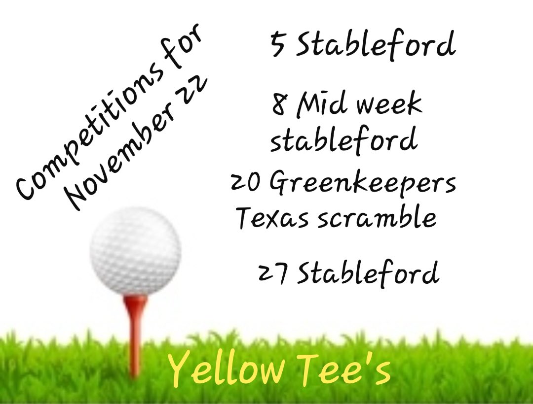 It’s nearly yellows time. Here are the comps for your delectation in November !