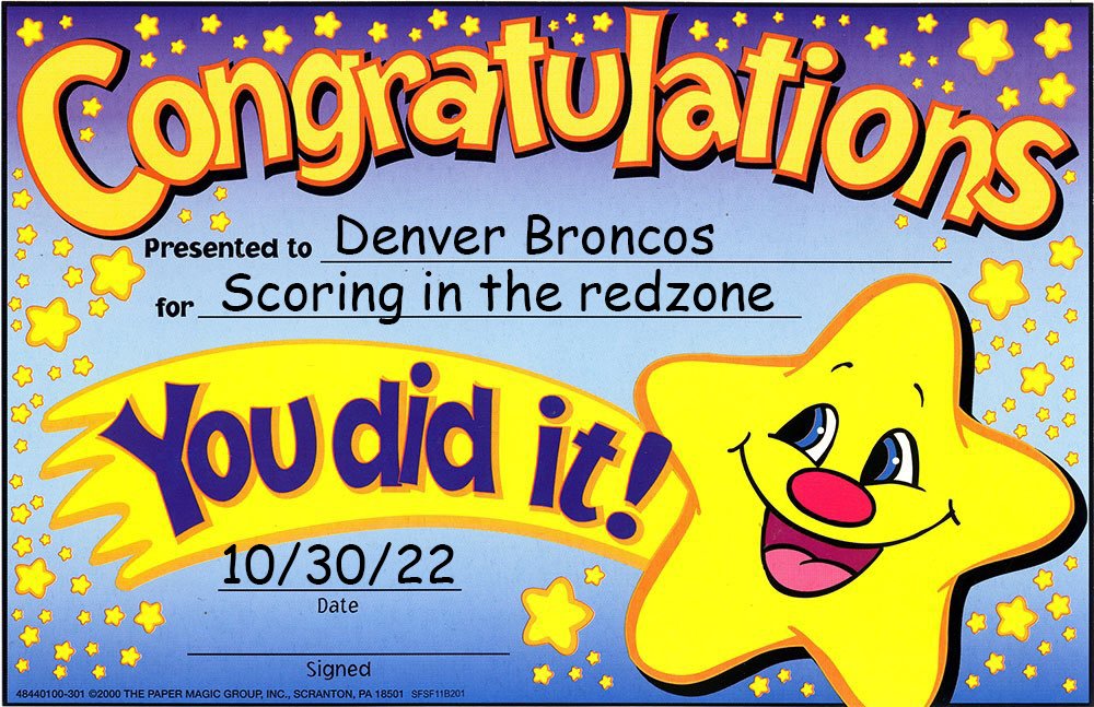 CongratuFUCKlations Broncos you finally scored a TD in the redzone! Celebrate like you won the Super Bowl. #DENvsJAX