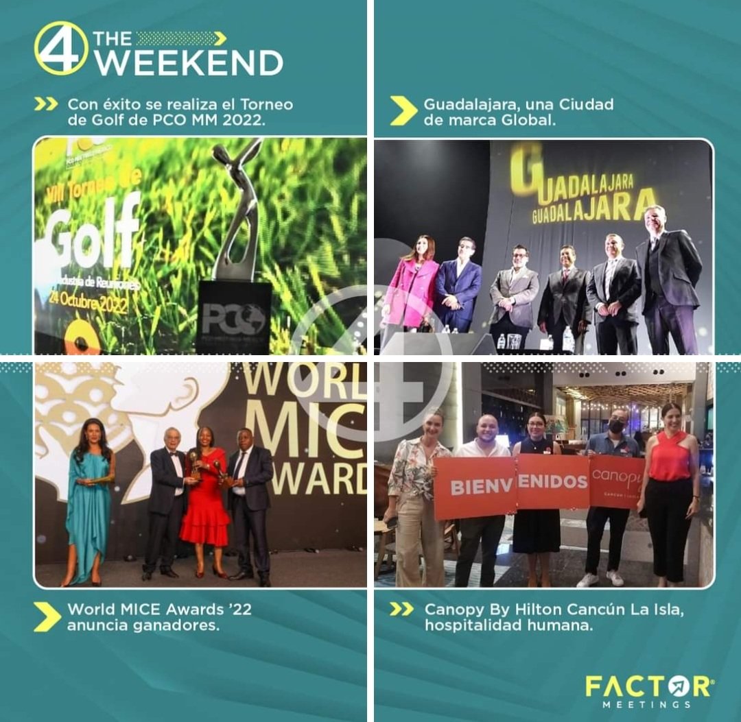 🔴 Síguenos y conoce las noticias más relevantes de la Industria de Reuniones, solo por factormeetings.com
#GenerandoConexiones 

<a href="/PCO_MM/">PCO MM</a> 
<a href="/visita_gdl/">Visita Guadalajara</a> 
<a href="/Hilton/">Hilton</a> 
<a href="/WorldMICEAwards/">World MICE Awards</a>