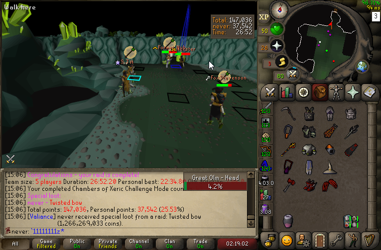 dust into b2b tbows lmao