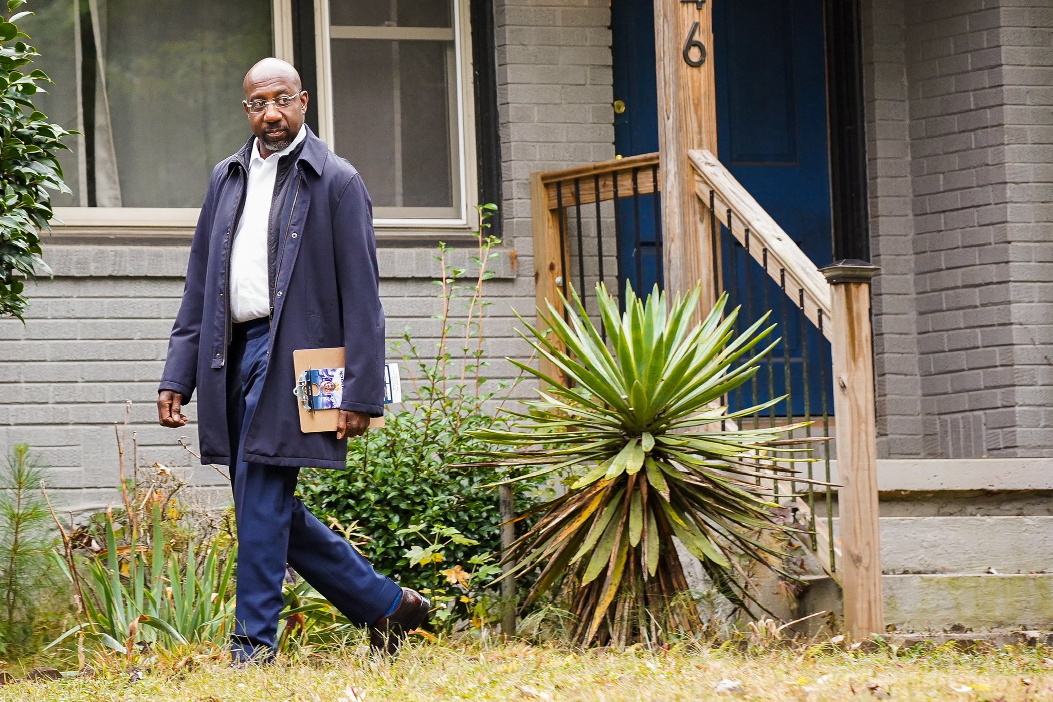 Reverend Raphael Warnock on Twitter soon to a door near you
