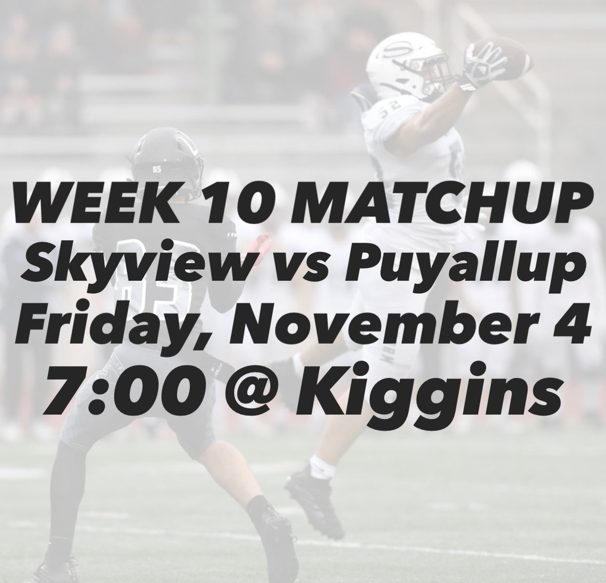 SkyviewStormFB's tweet photo. Storm Nation, we’ve got a HOME PLAYOFF GAME against the Puyallup Vikings on Friday at Kiggins at 7:00! https://t.co/j917XbOTCN