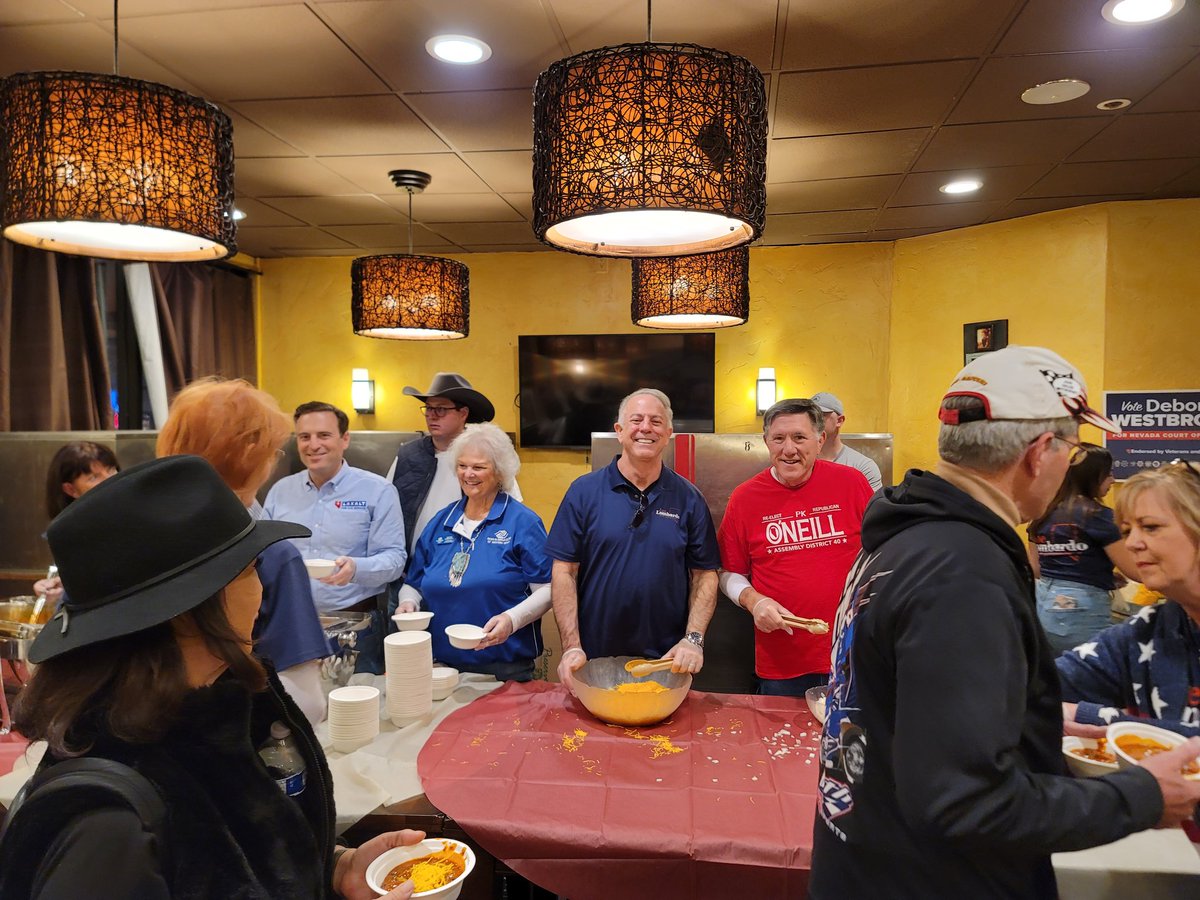 PKONeillNV's tweet photo. Photos from yesterday's 41st Annual Nevada Day Chili Feed! With our future governor @joelombardonv and Assemblywoman Jill Dickman
#NevadaDay #assembly40 #ChileFeed https://t.co/YeMCDcmAP6