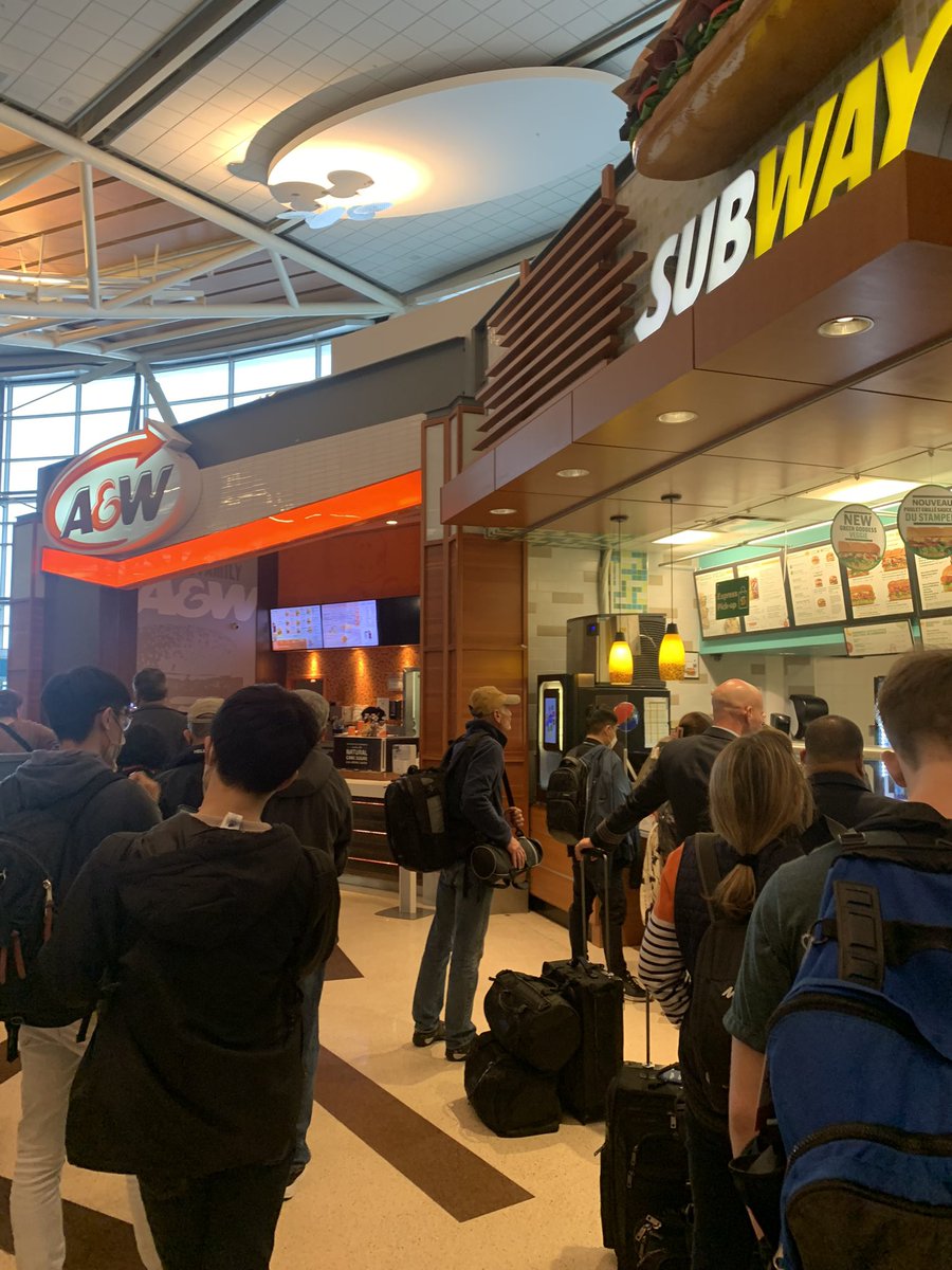 The only food options at <a href="/yvrairport/">YVR</a> International departures are coffee shops, $50 lounges, Subway &amp; A&amp;W! Best airport in the world? Really?