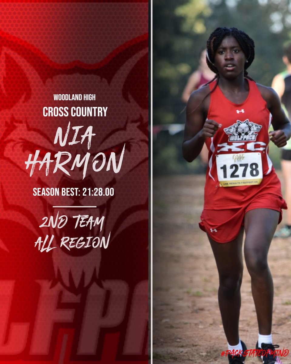 Congratulations to senior Nia Harmon for earning All Region Honors! She will lead the girls team into state on Saturday November 5! #PackStateofMind <a href="/purvisjackson02/">Purvis Jackson</a> <a href="/drwilliams08/">Dr. Lydia Williams</a> <a href="/HRogersPi/">Hilary Rogers</a> <a href="/W_H_S_Athletics/">WHS Wolfpack Athletics</a>