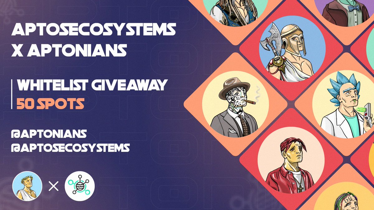 💎One of the latest opportunities💎

🚀 WL Giveaway 🚀
<a href="/AptosEcosystems/">Aptos Ecosystem</a> 🪬  <a href="/AptoniansNFT/">The Aptonians 👽 - SOLD OUT 💎</a> 

Making Aptos best ecosystem 🔥
💠50WL Spots to Giveaway
Rules📣:
1️⃣Follow:  
<a href="/AptoniansNFT/">The Aptonians 👽 - SOLD OUT 💎</a> &amp; <a href="/AptosEcosystems/">Aptos Ecosystem</a>
2️⃣❤️ &amp; RT 
3️⃣ Tag 3 friends
#AptosNFTs  #AptosEcosystem