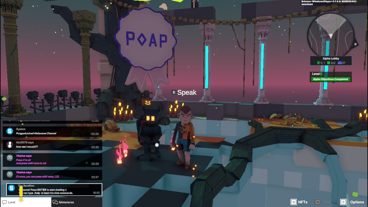 SahaphobJ's tweet photo. @TheSandboxGame I just participated in The Sandbox Halloween Special Giveaway. At the top of the Halloween Alpha Lobby Parkour!
😈 👇 https://t.co/hP1fTFL997
