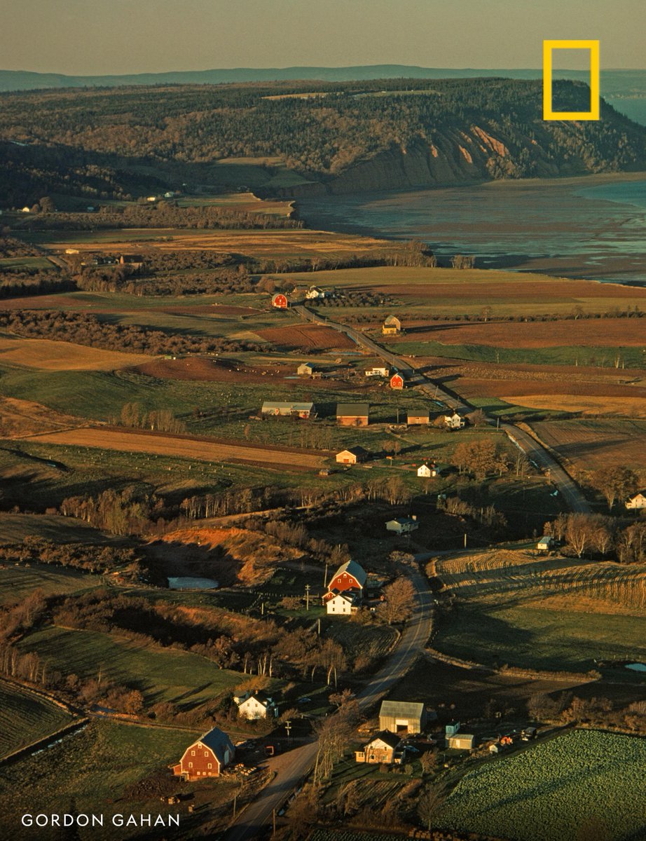 An aerial view of the Annapolis Cornwallis Valley in Nova Scotia, Canada.