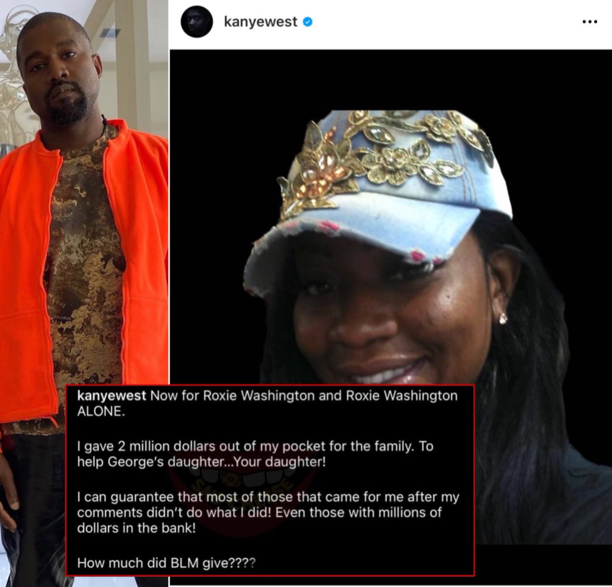 SaycheeseDGTL's tweet photo. Kanye West calls out the mother of George Floyd’s youngest daughter: “I gave you 2 million dollars out of my pocket for the family” https://t.co/zivD6DIL8D