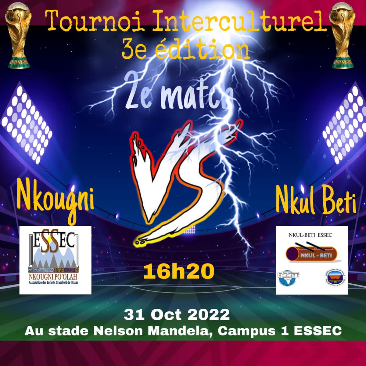 EssecEvents's tweet photo. Dès demain les festivités commencent avec la championnat interculturel. Venez nombreux
#LaSemaineDelEntreprise
#ESSECdeDouala https://t.co/9JBmNCzZcV