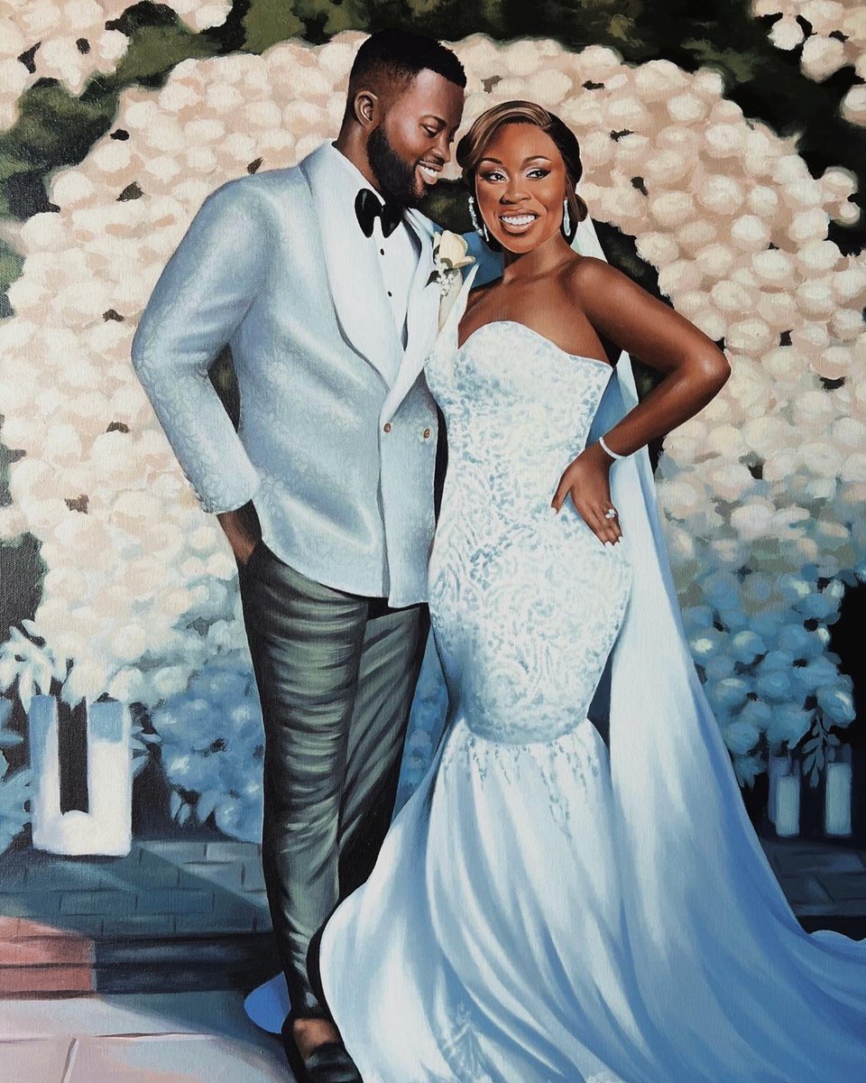artbylinzo's tweet photo. details from my first wedding commission 🤩 #acrylicpainting https://t.co/qPau042RbG
