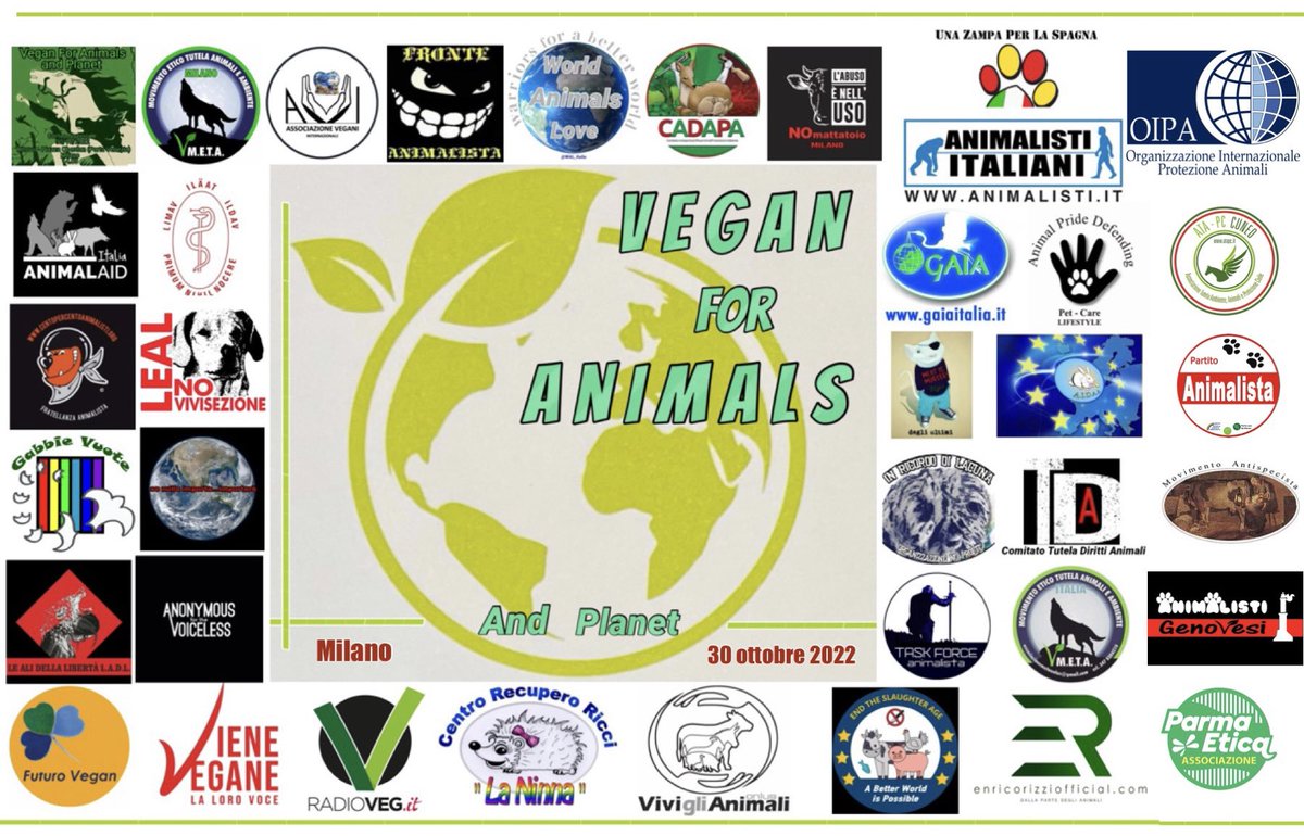 Ecco le prime immagini/video della manifestazione nazionale che si sta svolgendo a Milano “Vegan For Animals And Planet” @WAL_Italia Ringrazia tutte/i partecipanti giunti in massa a questo importante corteo! fb.watch/gukJGxHDAu/ fb.watch/gukvdKMrtP/