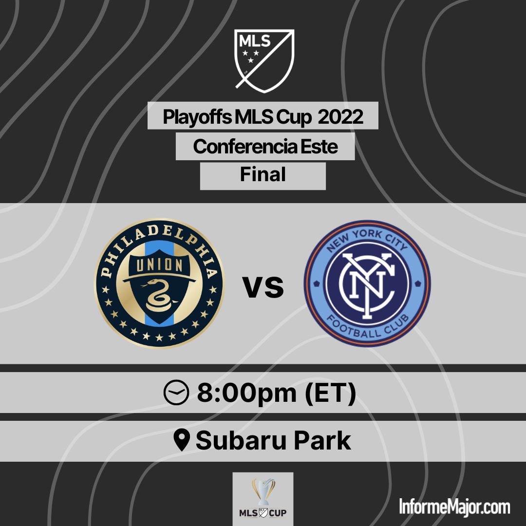 InformeMajor's tweet image. ⚽️ Final de la Conferencia Este en los #MLSCupPlayoffs 
🔵 Philadelphia Union vs 🔵New York City
🏆 Quien irá a la final de la #MLSCup ?
🕒 8pm (ET)
🏟️ Subaru Park
ℹ️ Acá puedes concer como llegan los equipos:
informemajor.com/lafc/lafc-vs-a…
#DOOP #NYCFC #VamosNYC