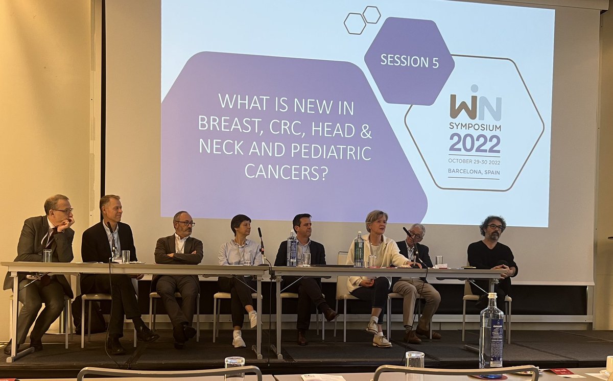 WIN Consortium (@win_consortium) on Twitter photo ‘What is new in breast, CRC, head&neck and pediatric cancers? panel discussion#WINSympo2022
Chairs: @DucreuxMichel <a href="/ulassen/">Ulrik Lassen</a>
Matthew Ellis <a href="/AstraZeneca/">AstraZeneca</a> Sabine Tejpar <a href="/UZLeuven/">UZ Leuven</a> Christophe Le Tourneau <a href="/institut_curie/">Institut Curie</a> Birgit Geoerger <a href="/GustaveRoussy/">Gustave Roussy</a> Gerald Batist, Segal <a href="/FAndreMD/">FabriceAndre</a> ‘What is new in breast, CRC, head&neck and pediatric cancers? panel discussion#WINSympo2022
Chairs: @DucreuxMichel <a href="/ulassen/">Ulrik Lassen</a>
Matthew Ellis <a href="/AstraZeneca/">AstraZeneca</a> Sabine Tejpar <a href="/UZLeuven/">UZ Leuven</a> Christophe Le Tourneau <a href="/institut_curie/">Institut Curie</a> Birgit Geoerger <a href="/GustaveRoussy/">Gustave Roussy</a> Gerald Batist, Segal <a href="/FAndreMD/">FabriceAndre</a>