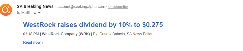 Love seeing the 10% increase in $WRK dividend from $.25 to $.275.  This adds $17.98 to my yearly #dividend income!   Dividend income now at $8,359.14  moneybyramey.com/dividend-portf…