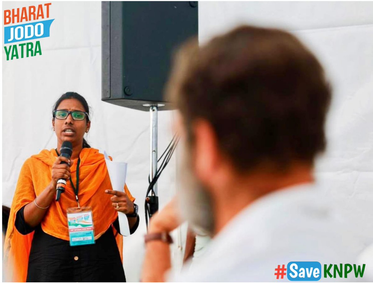 SaveKNPWC's tweet photo. Thanks @RahulGandhi ji for giving your precious time to discuss about Kamala Nehru Polytechnic College for Women issues with KNPW alumni @SwathiManiputri and Gali Anusha.
#SaveKNPW
Please visit KNPW College.

#BharatJodoYatra @INCIndia @INCTelangana @revanth_anumula @seethakkaMLA https://t.co/HJ61H1y0I1
