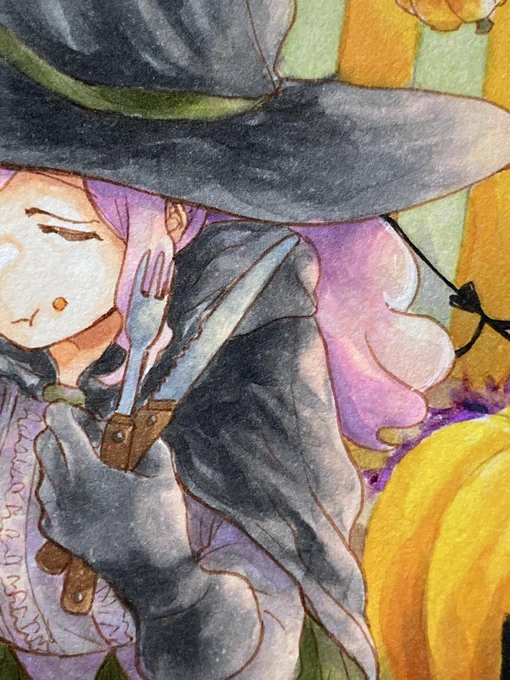 ハロウィン絵完成したので朝あげます〜 
