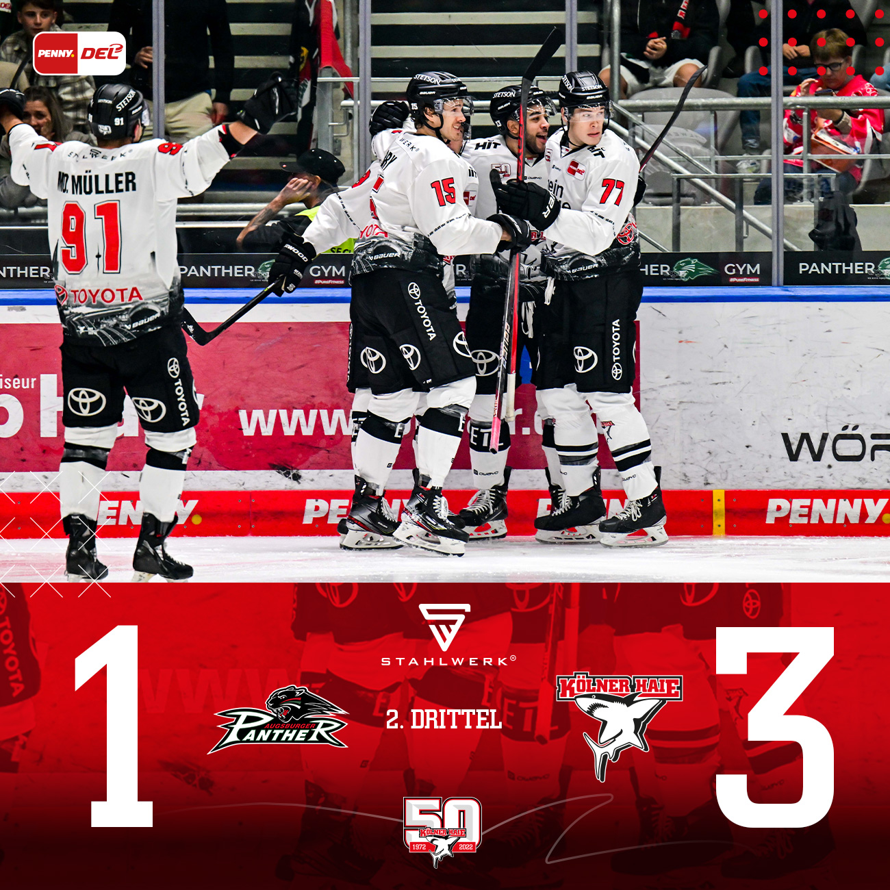 Kölner Haie on Twitter "Nach dem zweiten Drittel steht es durch Tore