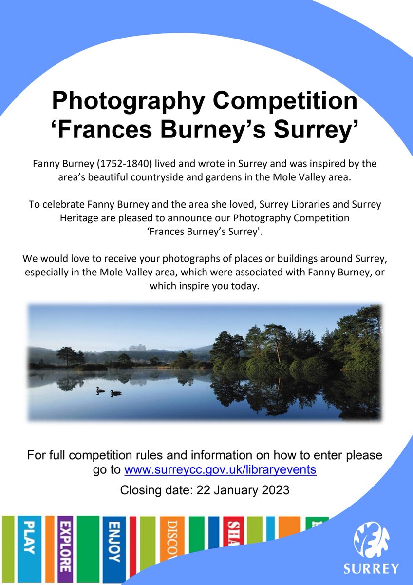 I've just sent in my entries for #FrancesBurney #photography competition organised by @SurreyLibraries @LeatherheadLib as part of our ongoing @msca collaboration. Make it your #halloweentreats! 
@BurneySocietyUK @BurneyJournal @BurneyCentre @SurreyHeritage @surrey_arts @SurreyWT
