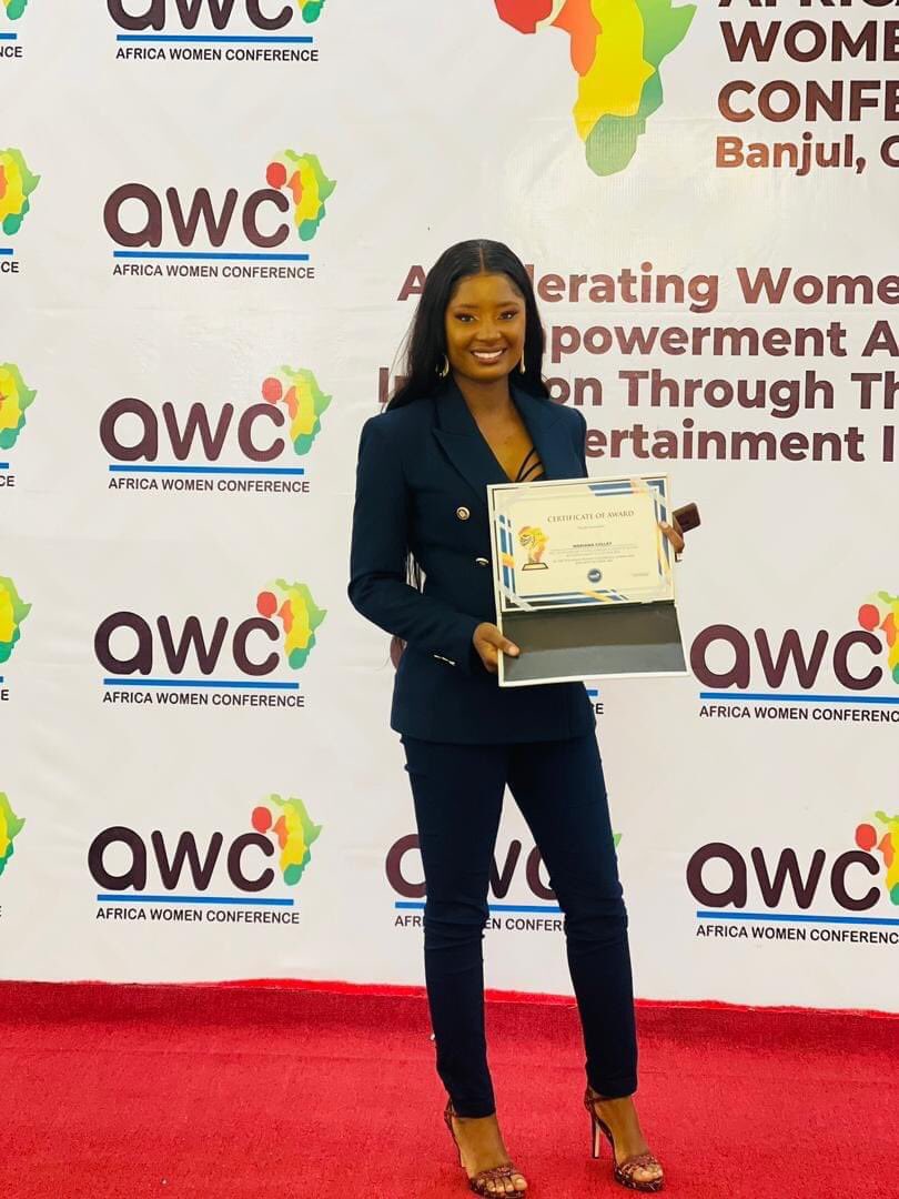 GambiaGamut's tweet photo. Another win for The Gambia creative industries. 

@MariamCoco411 also received an award from the @AfricaWomenCon 

We are proud of you and the entire industry celebrates your accomplishments! Well deserved 

Congratulations Mariama, keep it up 👏🏽 https://t.co/JKWXrQwvaP