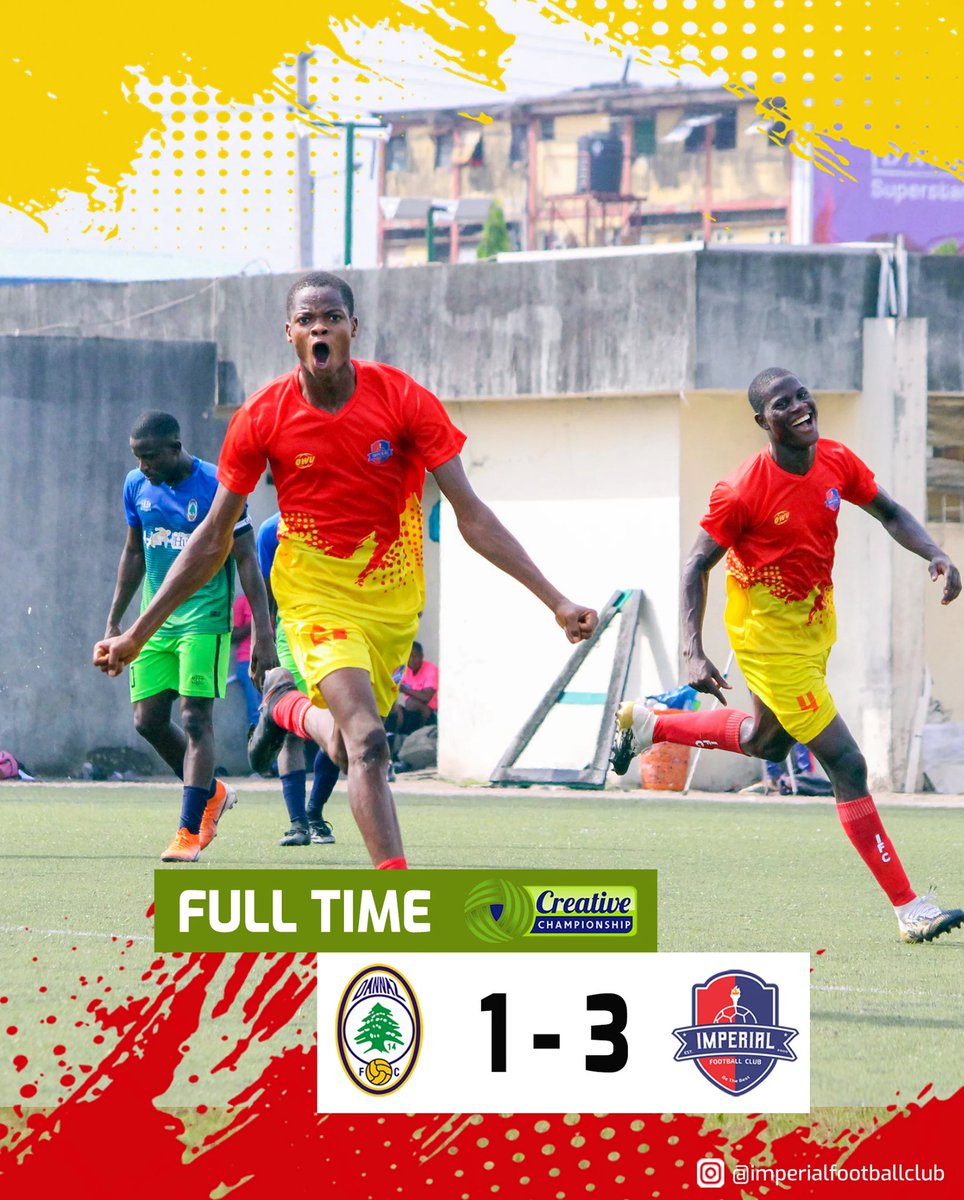 ImperialFClub's tweet photo. An away win in Lagos

#imperial #bethebest #Danimp #TCCLEAGUE23 https://t.co/m4VQ0l59vE