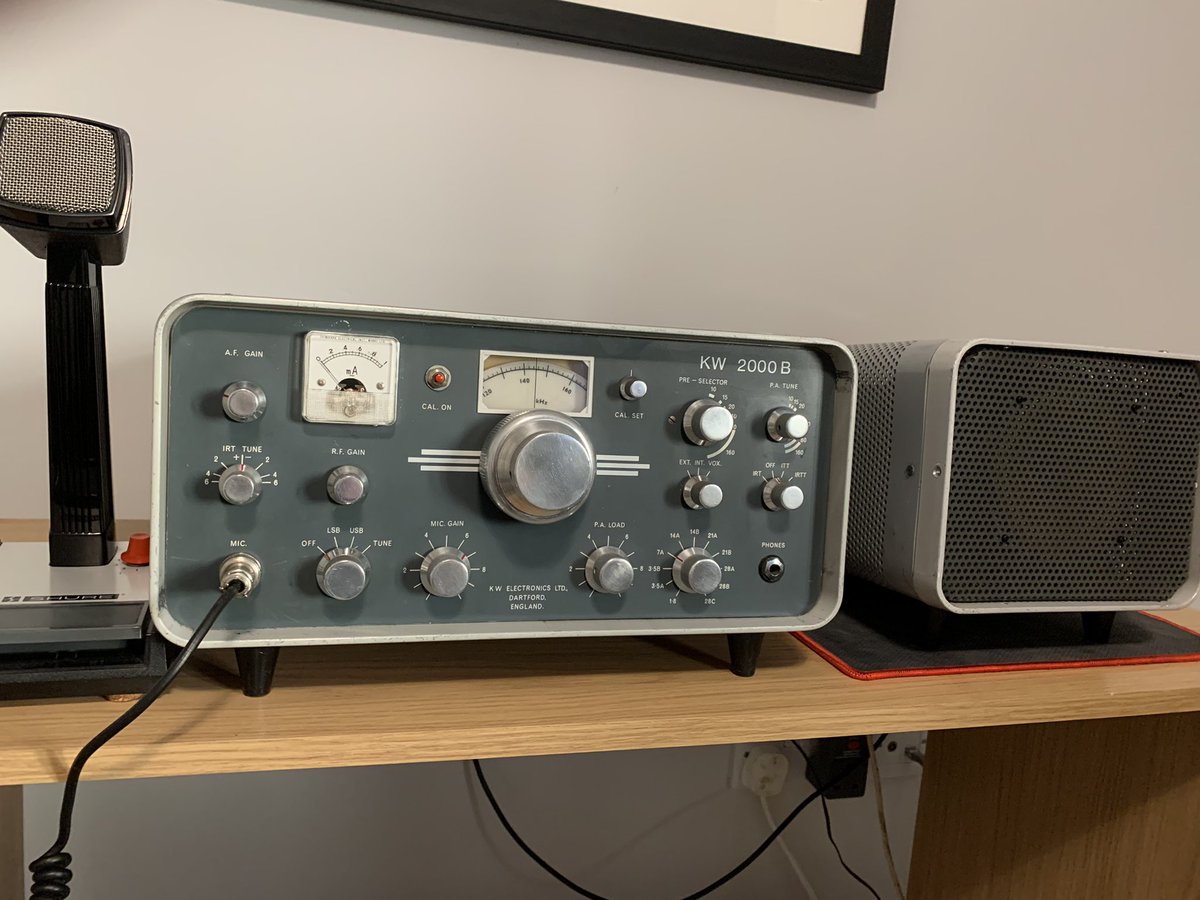 Love using this vintage setup on a Sunday just listening to the CQWW contest. 73