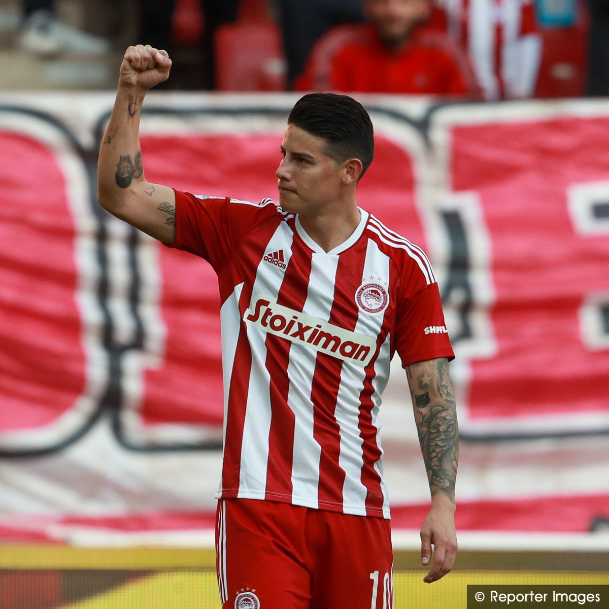 FT Olympiakos 2-0 Lamia The Greek champions recover from their midweek exit from Europe with a comfortable victory over Lamia! Goals from James Rodriguez & Cédric Bakambu in the 1st half saw off the away side. With this win Thrylos climb to 3rd in the #slgr table