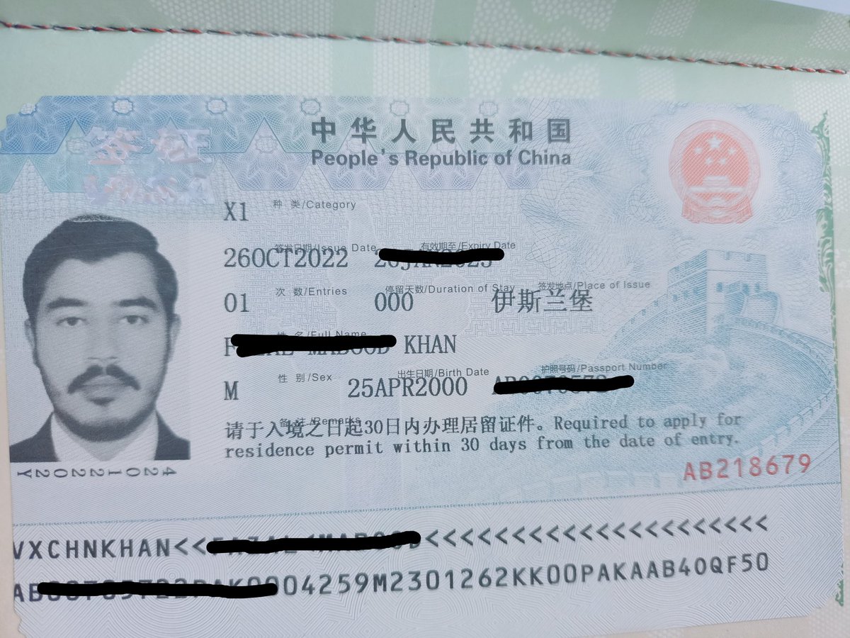 MabFazal's tweet photo. Allahmdulillah Finally Got visa And buy ticket InshaaAllah . Thankyou everyone Who have Done too much efforts and help and Special thanks to my university QMU and @dr_asmatmalik @JiRongMFA @PakChinaSC @takeusbackChin https://t.co/WqAou6YvLq