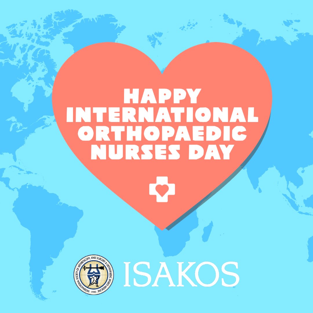ISAKOS's tweet photo. Happy International Orthopaedic Nurses Day from #ISAKOS!

Thank you to all of our nurses for making the world a better place! https://t.co/FPbqkzVUNo