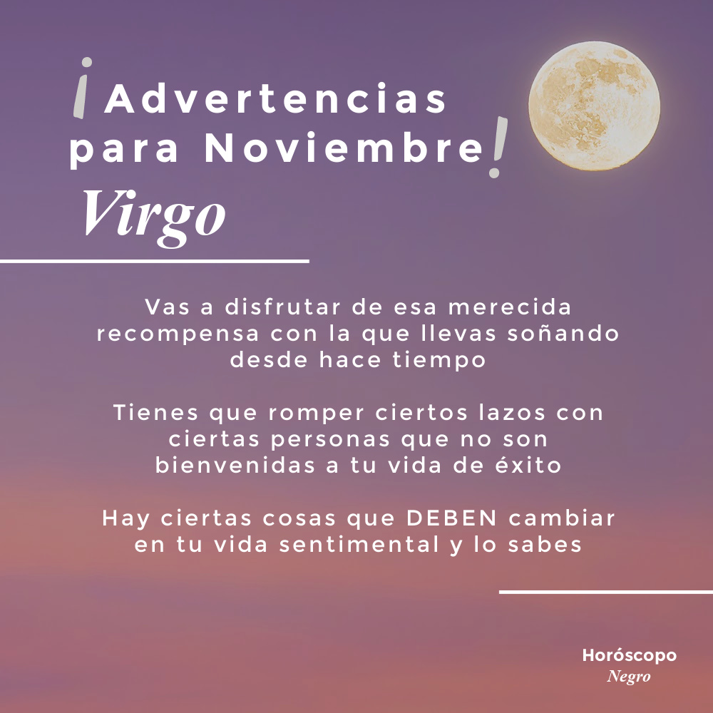 ¡Advertencias para Noviembre! ✨🔮✨ #virgo #horoscoponegro