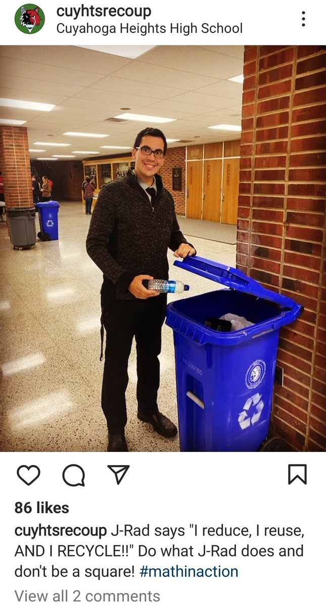 MrRademaker's tweet photo. Make sure to follow CuyHtsRecoup and use those blue bins properly! There were carrots in this one which are not plastic! https://t.co/7HRZDm8uwn