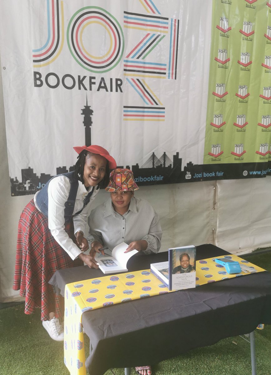 MandyJay12's tweet photo. Thank you so much @ThandoMankge for grabbing your signed copy of #theadventurousnun @Jozibookfair https://t.co/udEPdcXqFM