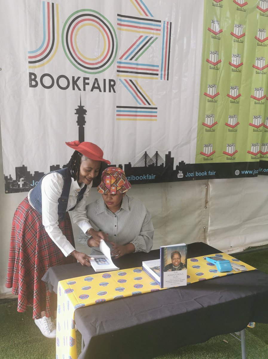 MandyJay12's tweet photo. Thank you so much @ThandoMankge for grabbing your signed copy of #theadventurousnun @Jozibookfair https://t.co/udEPdcXqFM