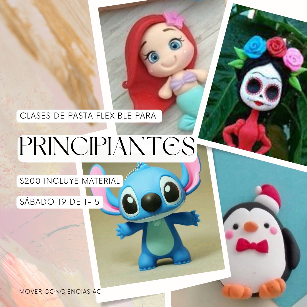 MoverConcienAC's tweet photo. Clase intensiva de pasta flexible para principiantes (4 horas)

Costo de recuperación $200 incluye material, lo recaudado será en beneficio de la asociación civil Mover Conciencias

Sábado 19 de Noviembre
1:00-5:00pm

Interesadxs mandar mensaje al Whatsapp 465 105 3330 https://t.co/TYLoriGcaT