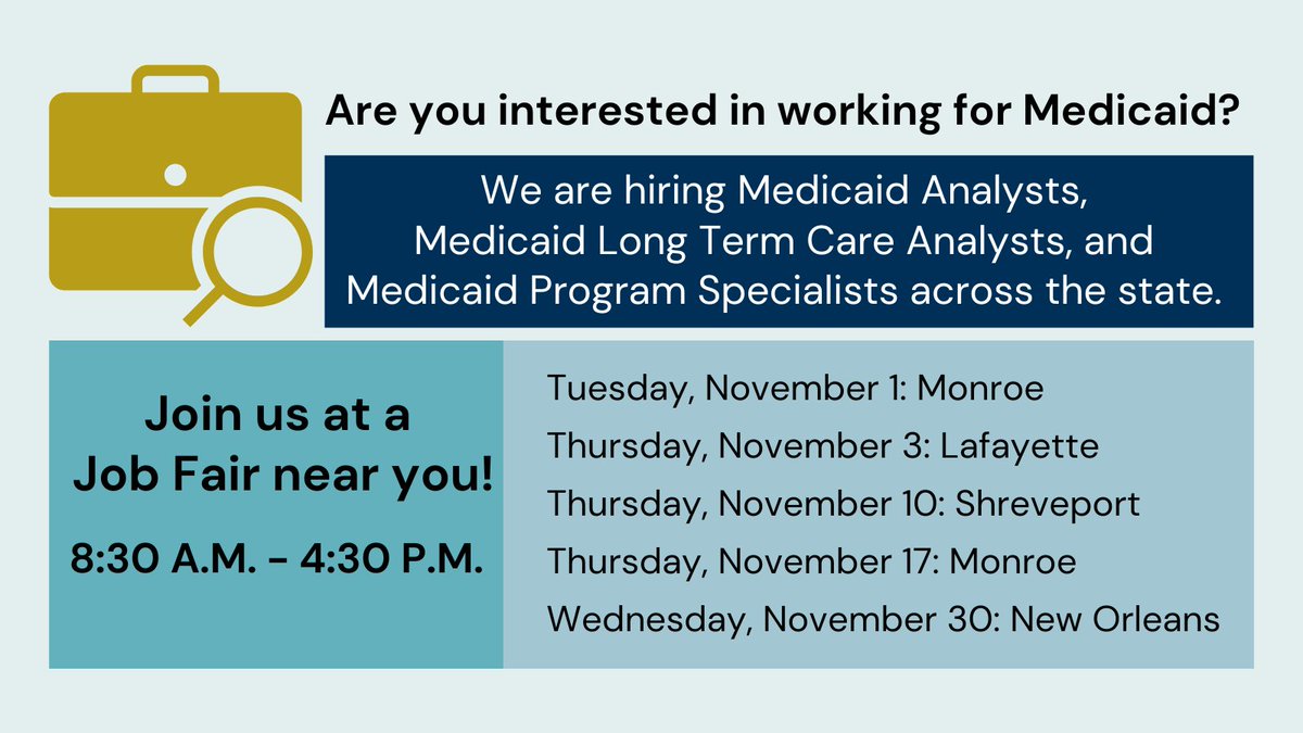 Louisiana Department of Health on Twitter "Searching for a new career