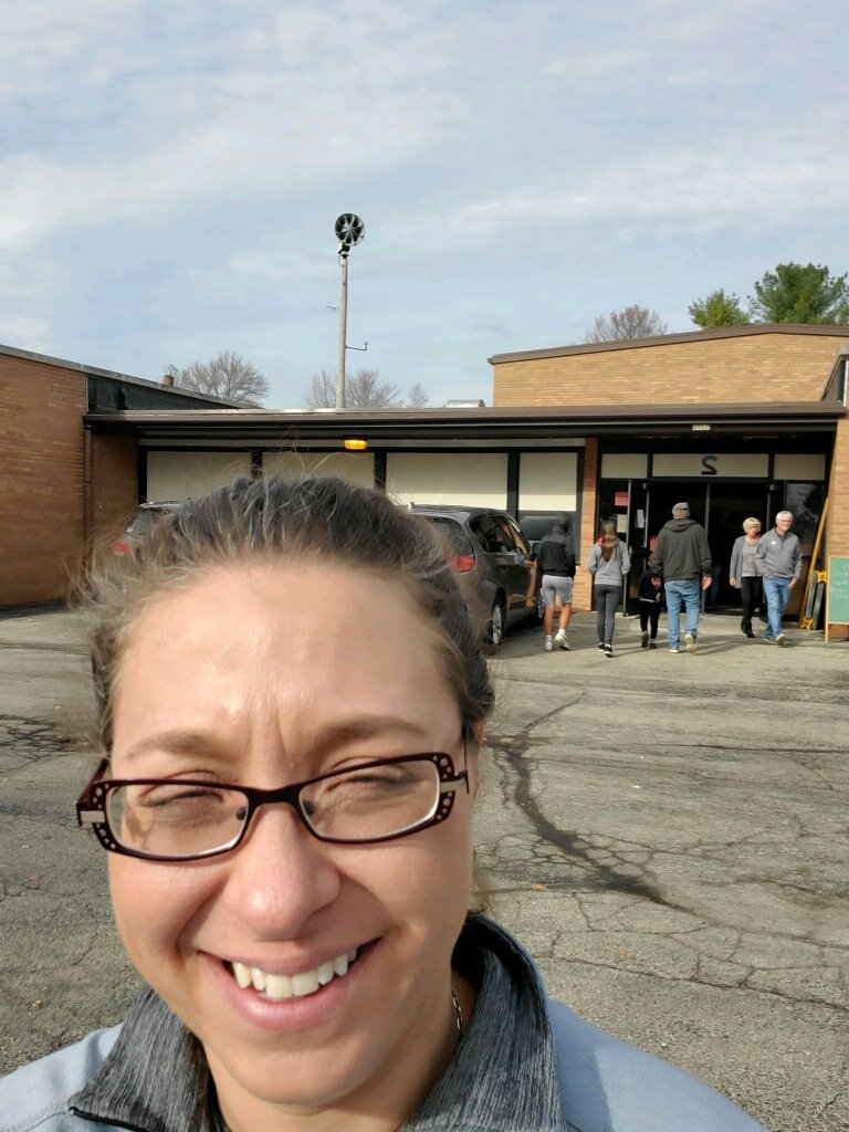 RCGforSenate's tweet photo. This morning I stopped in Winchester to help the Larsen-Winchester Lions Club with their pancake breakfast! There were tons of volunteers in the kitchen, so I was on coffee refills and cleaning tables duty! It's always important to help out when you can! https://t.co/f4f6mEkwDX