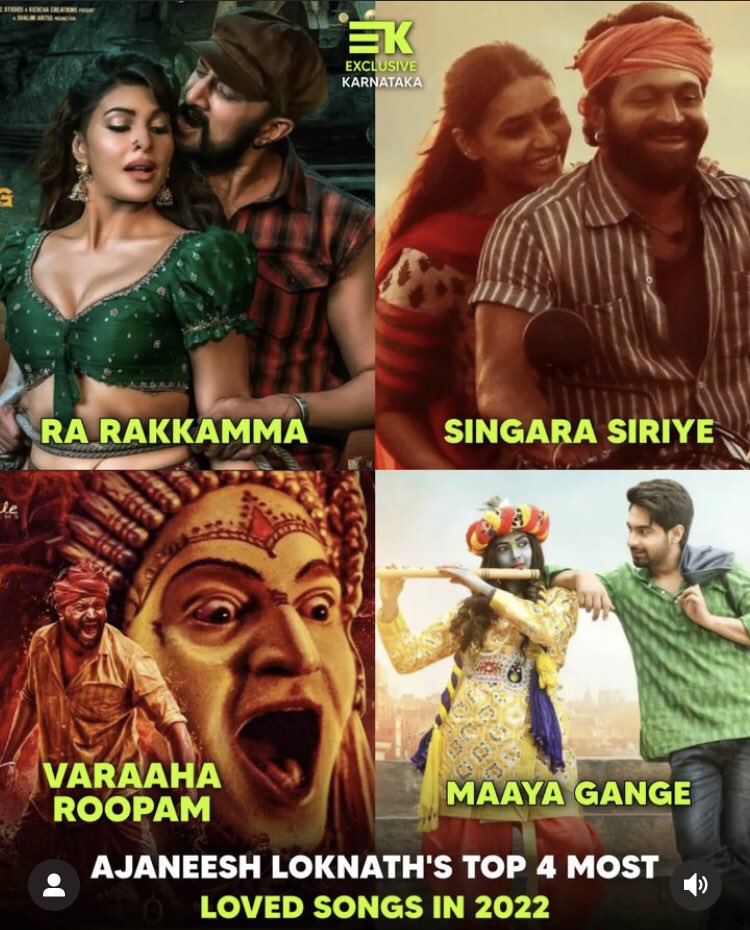 Mp_Vaishali4's tweet photo. When you produce/act in movies beautiful @divyaspandana please make sure the music composer for that is @AJANEESHB 💥 what classics he has given ! In love with #belakinakavithe for now https://t.co/KP3e7nhKqA
