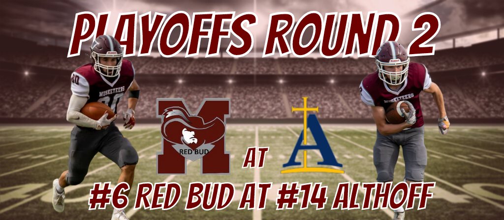 Round 2 is set! Make them FEAR THE 'TEERS this SATURDAY at Althoff Catholic. #chasingexcellence #redbud132 #ItTakesATown