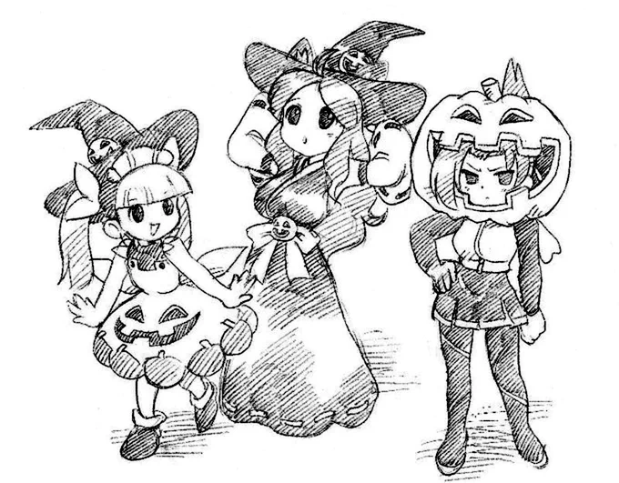 ハロウィンに、お菓子ではなく、水をもらいに来る姉妹。

>ケムリクサ 