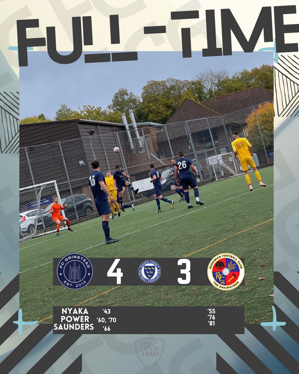 FCGrinstead's tweet image. Full Time at the 3G. 

Solid performance today, need to capitalise more on our chances in the final 3rd but a good win regardless!

Into the semi finals!