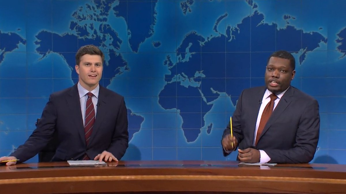 RT @nbcsnl: Weekend Update with Colin Jost and Michael Che! https://t.co/QGoImfU2wG