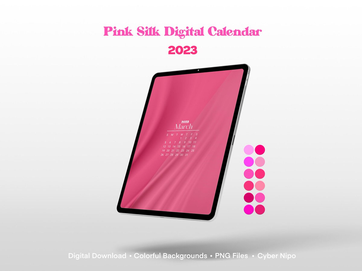 rajpalpulit31's tweet photo. 2023 Pink Silk Digital Wallpaper Calendar, Christmas Gift for Women, Secret Santa Wallpaper for iPad and Tablet, Start Sunday
#Wallpaper #TabletStart #pink #silk #Christmas #SantaWallpaper #Digital #Calendar #CyberNipo #EtsySeller
👉https://t.co/Hn83pJeiuA https://t.co/WSxobFTG5V